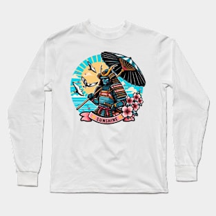 Funny Samurai warrior art summer Long Sleeve T-Shirt